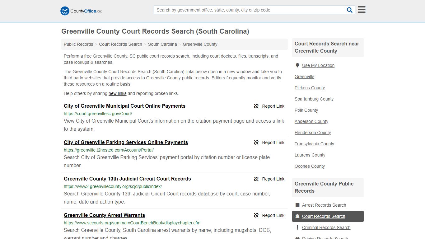 Court Records Search - Greenville County, SC (Adoptions, Criminal ...